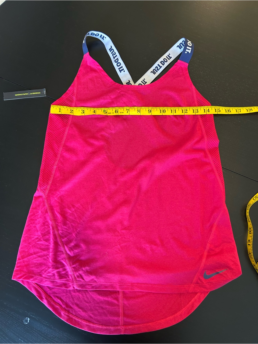 BNWT Nike Dri-FIT Hot Pink JDI Strap Workout tank Size M - Picture 7 of 8